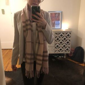 Light pink plaid Burberry scarf